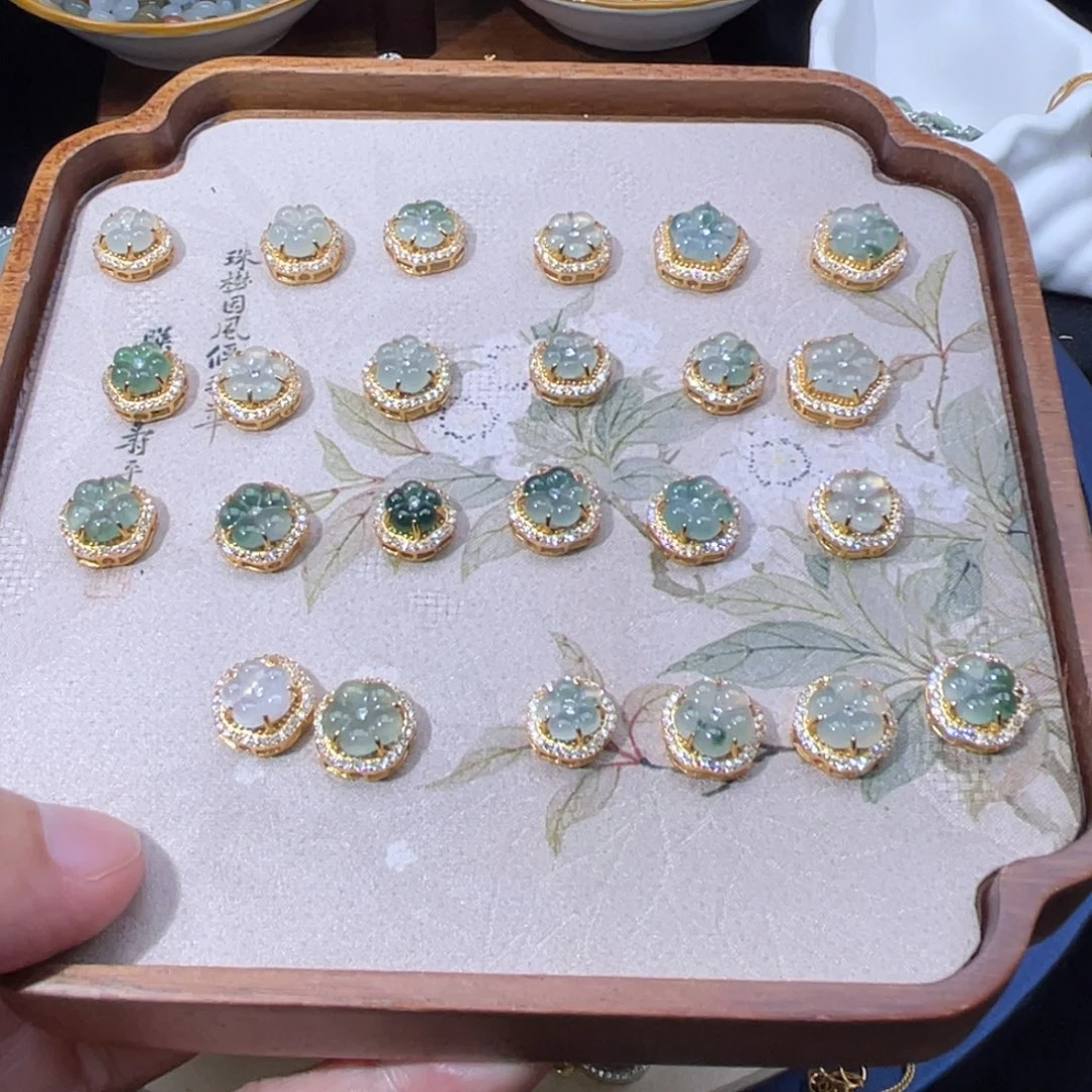颈饰银S925镶嵌翡翠48一个任挑