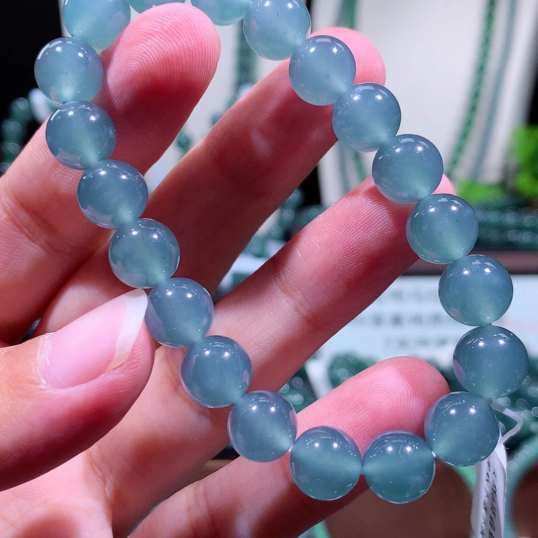 翡翠未镶嵌手链天然a货翡翠手串9.8