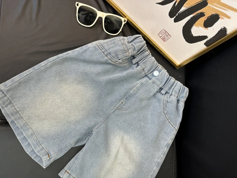 中裤夏季高腰短裤男女童牛仔裤童装韩版欧若假日风