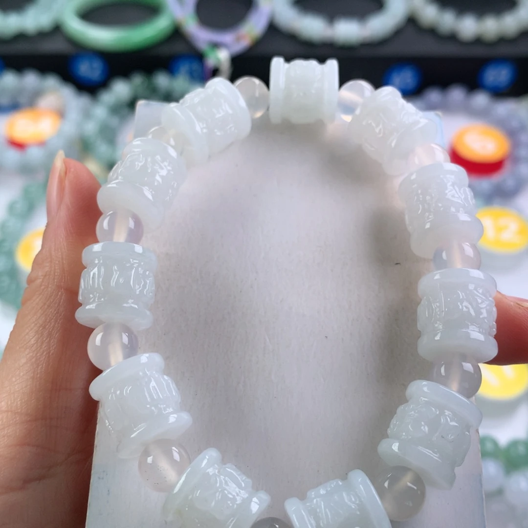 翡翠未镶嵌手链卡12-13