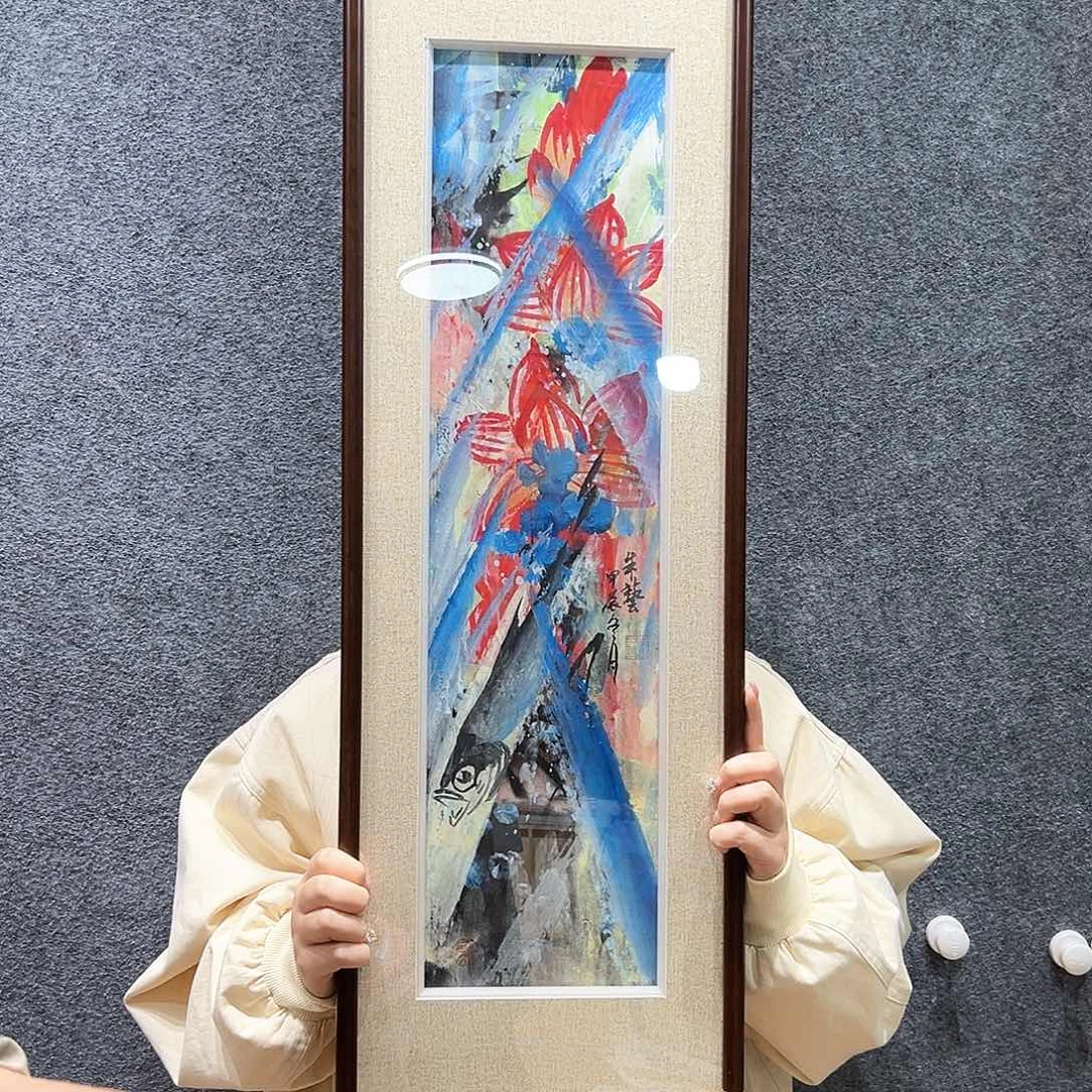国画纯手绘画心原创
