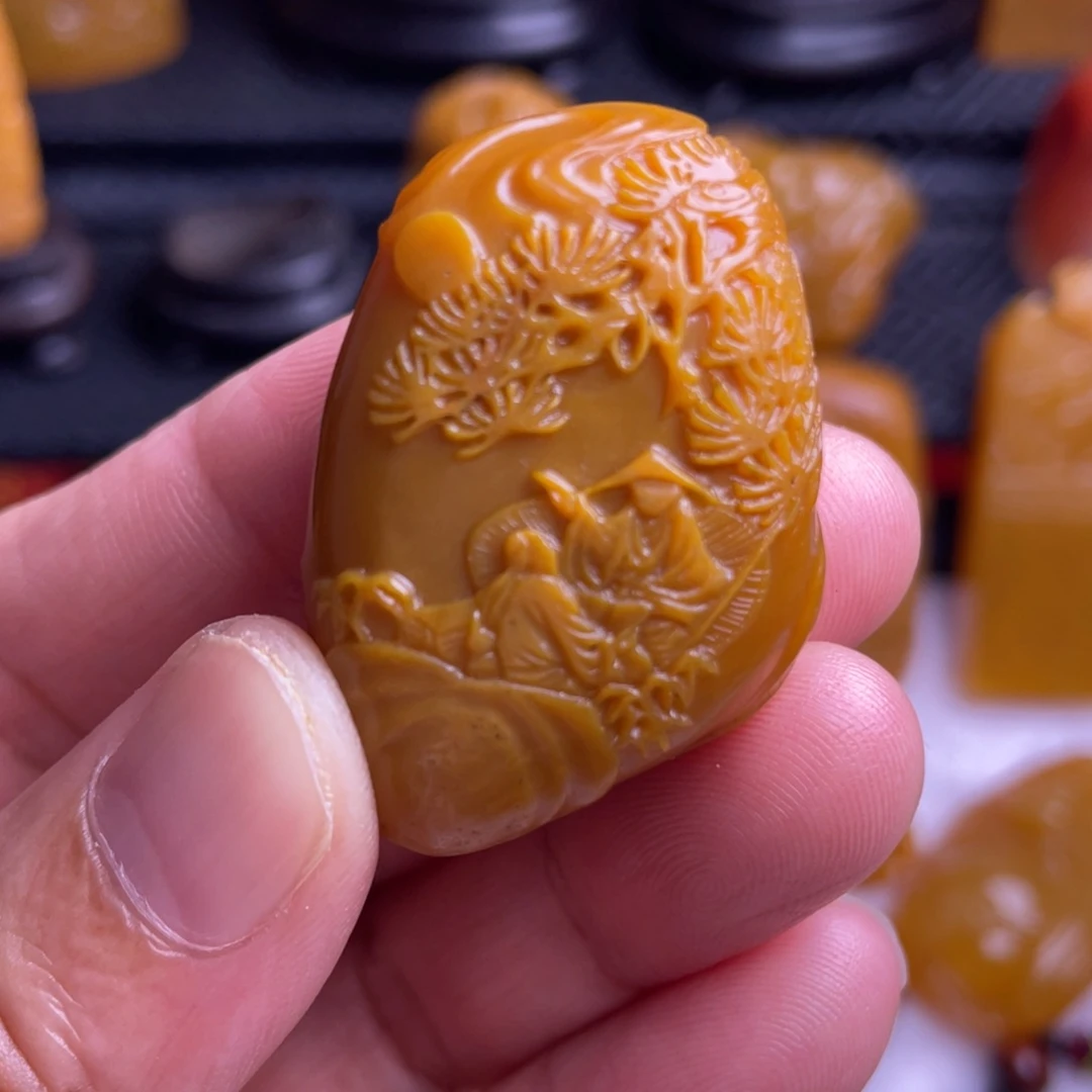 寿山石印石老*鹰寿山石雕刻雕刻艺术设计