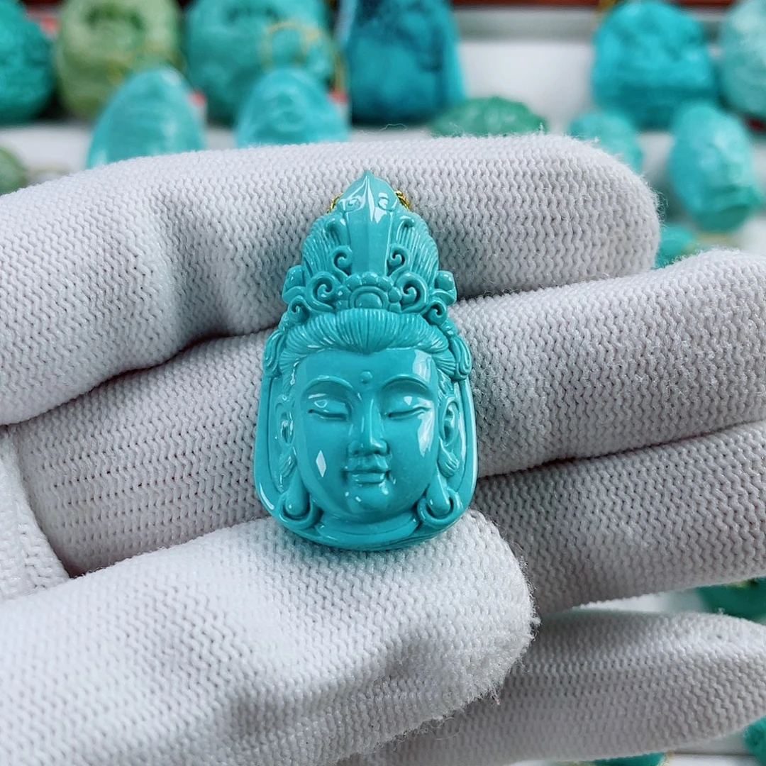 绿松石未镶嵌车挂