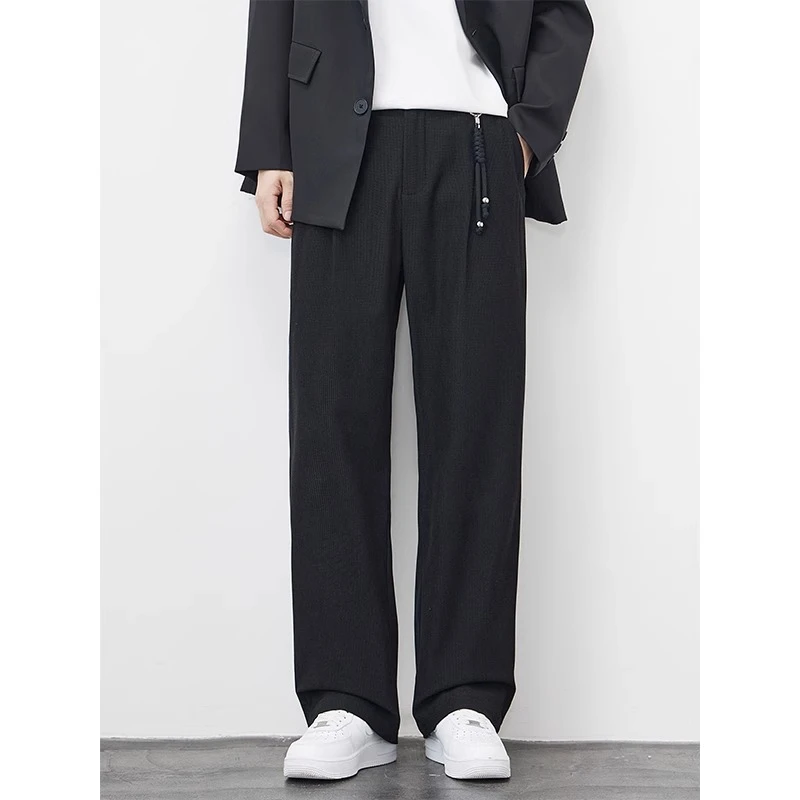 Cebrodz春秋季潮流新中式休闲裤男士直筒vibe宽松百搭垂感西裤