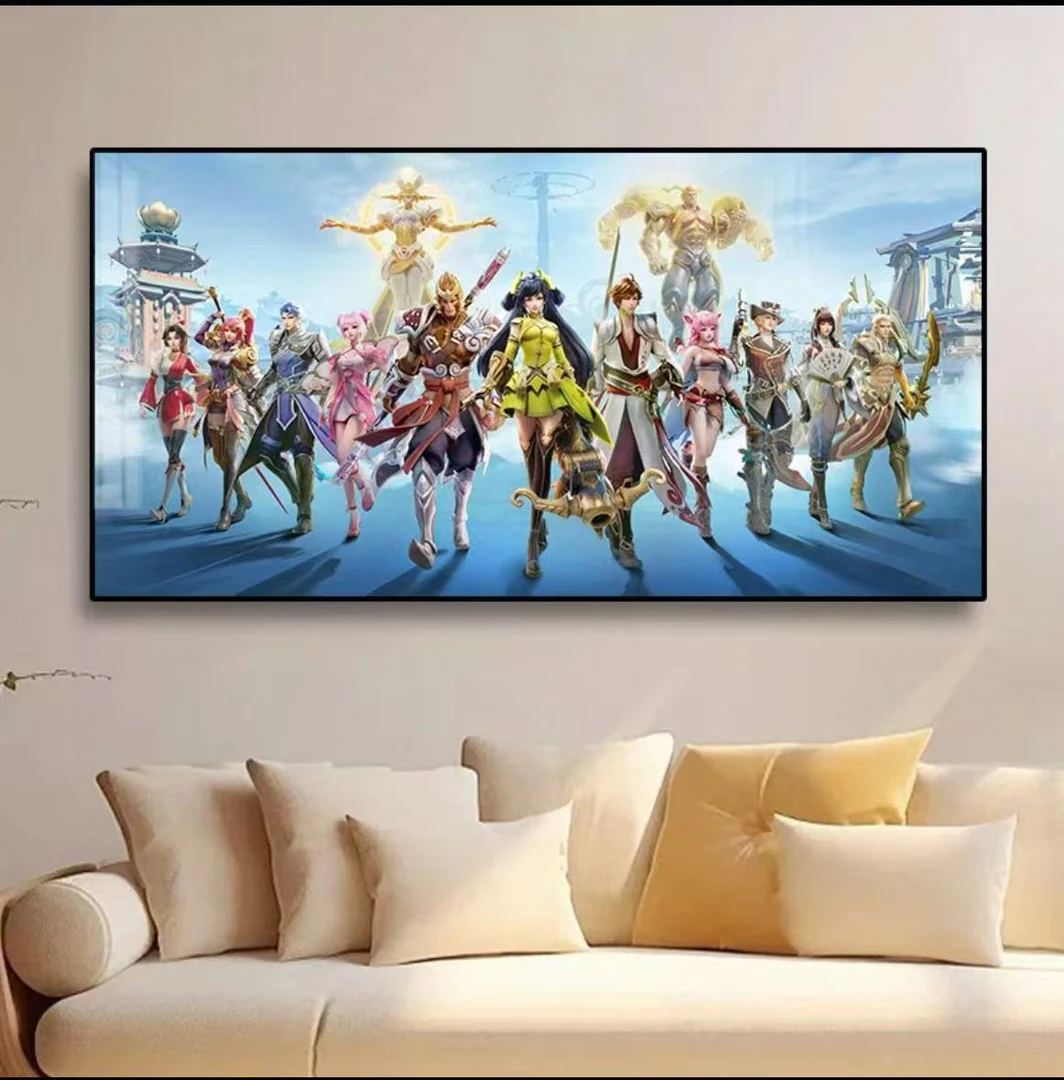 《王者荣耀》装饰画二次元网吧电竞房游戏电脑房壁画40*80pvc