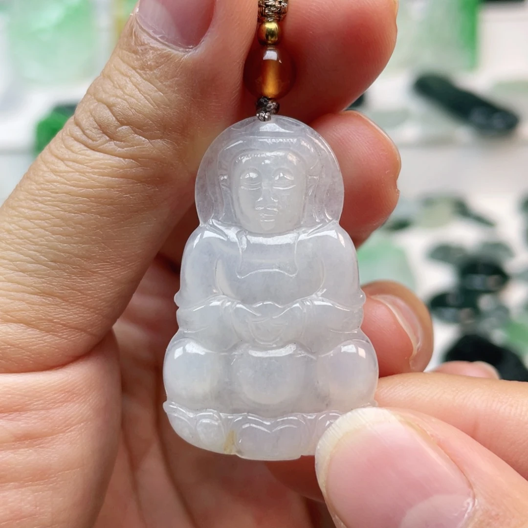 翡翠颈饰未镶嵌观音