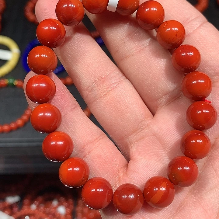 南红玛瑙未镶嵌手链