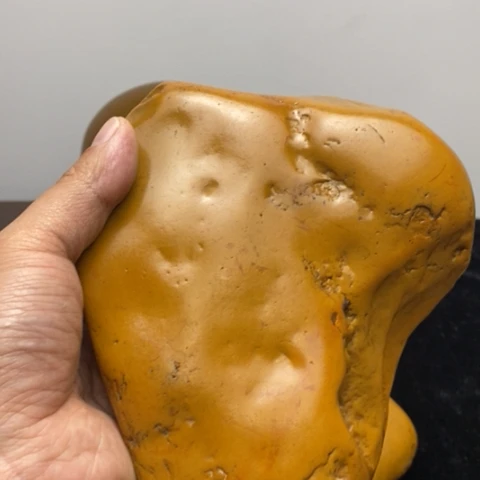 天然黄蜡石摆件工艺品