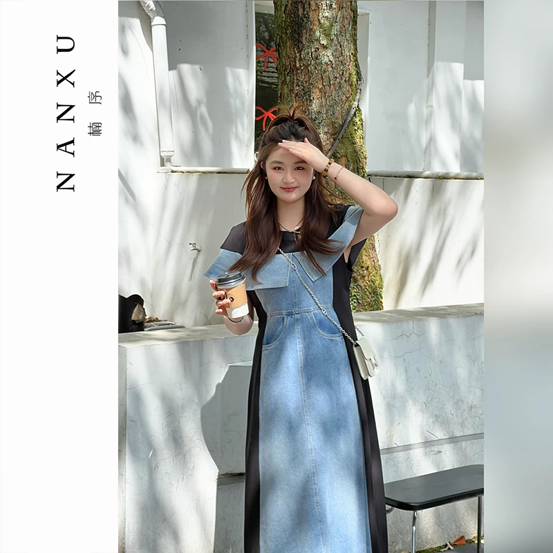 楠序源子微胖女装 服装女大码连衣裙夏季胖mm连衣裙女夏季YZ36071