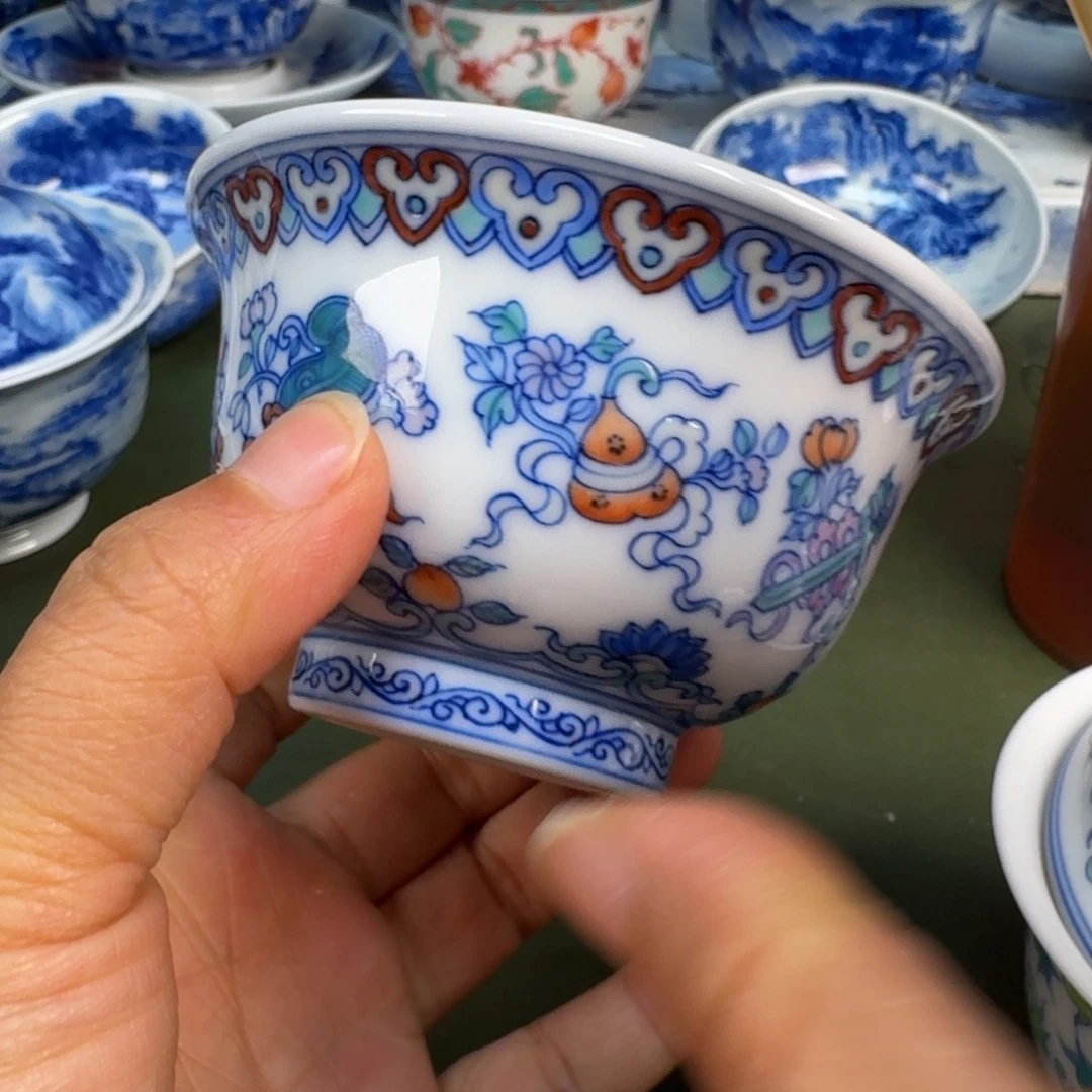 陶景德镇纯手绘茶具圆圆267