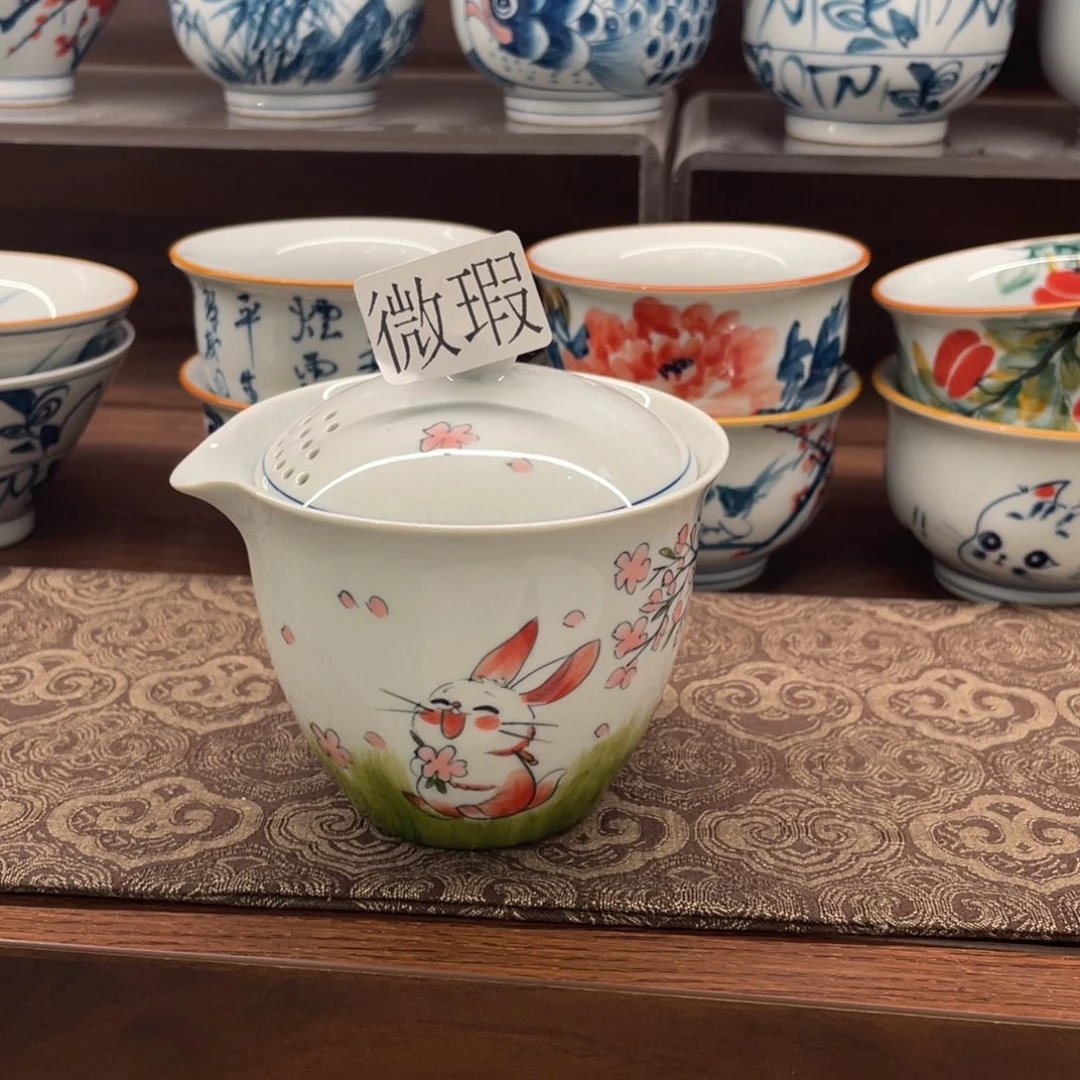 微瑕釉下彩纯手绘