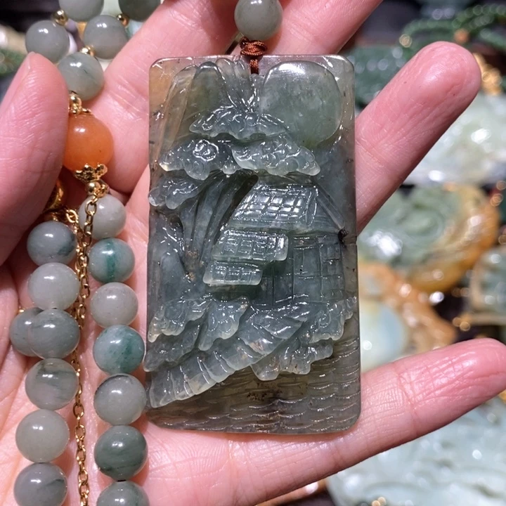 岫玉毛衣链未镶嵌