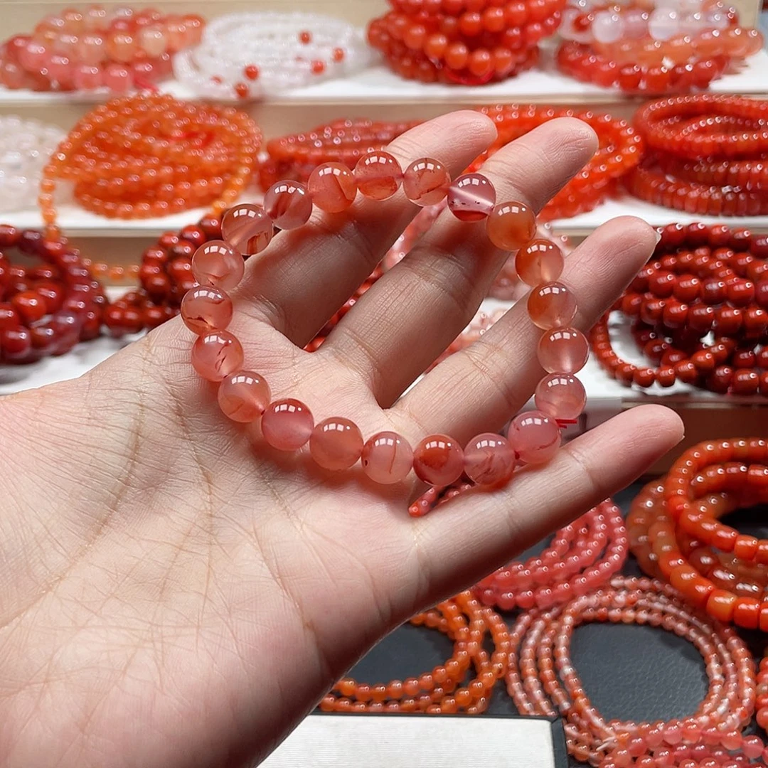 南红玛瑙未镶嵌手链