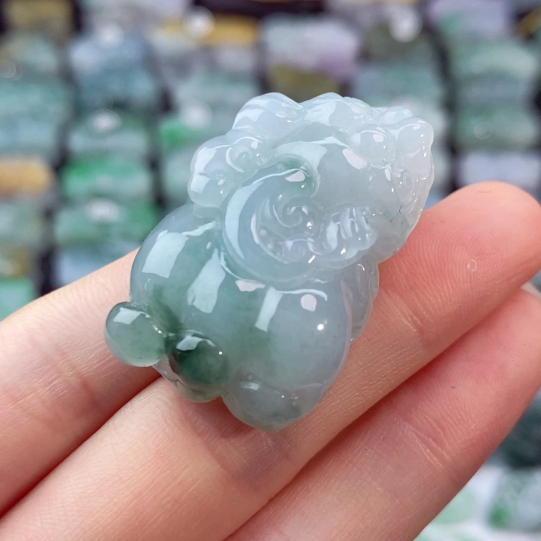 翡翠未镶嵌颈饰天然