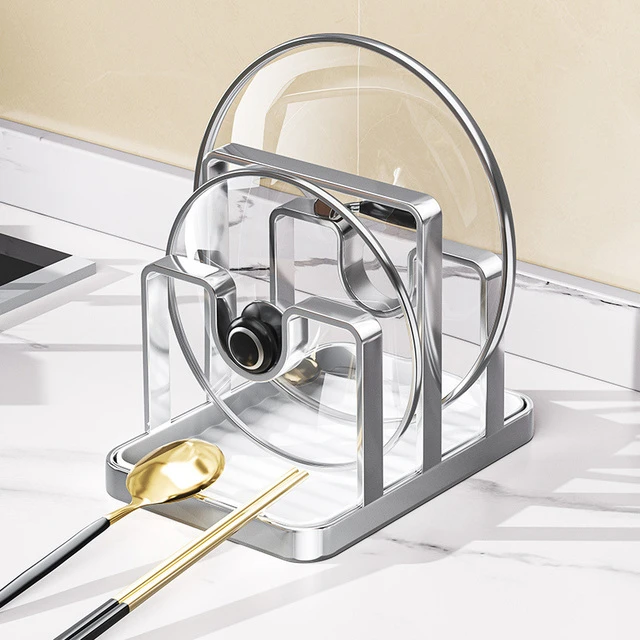 304不锈钢锅盖架菜板放置架厨房置物架多功能家用砧板刀架收纳架