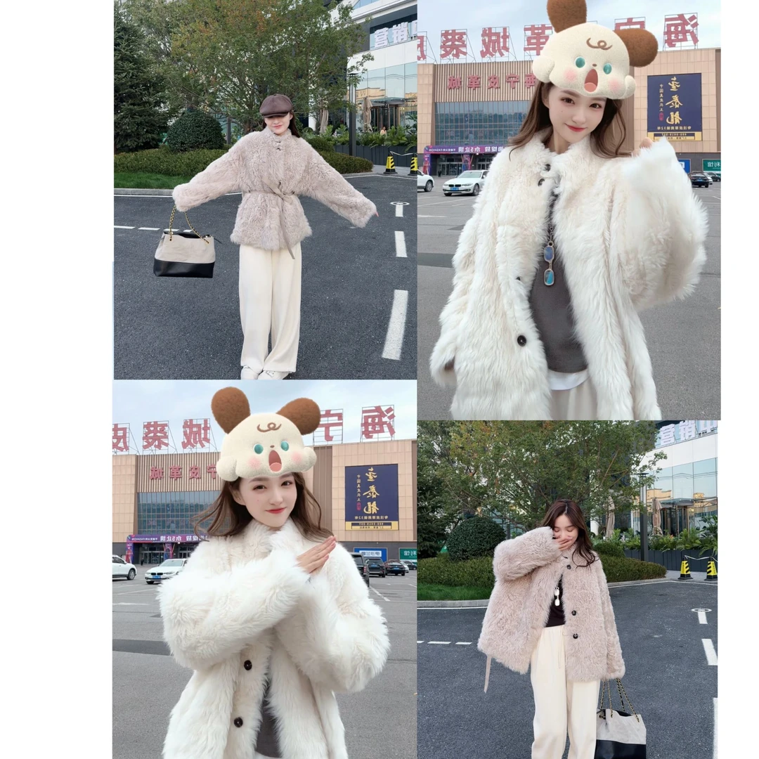 MEIMEI 2025｜小洋装立领 托斯卡纳皮毛一体外套