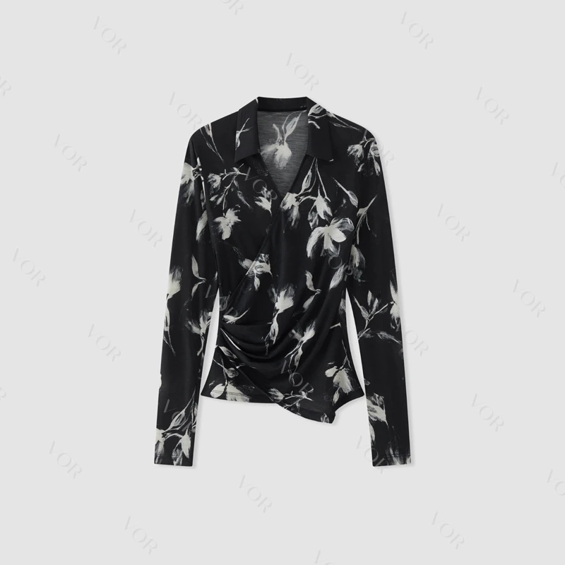 【冬姐自主品牌】VOR 100%绵羊毛衬衫领针织衫 V25300336