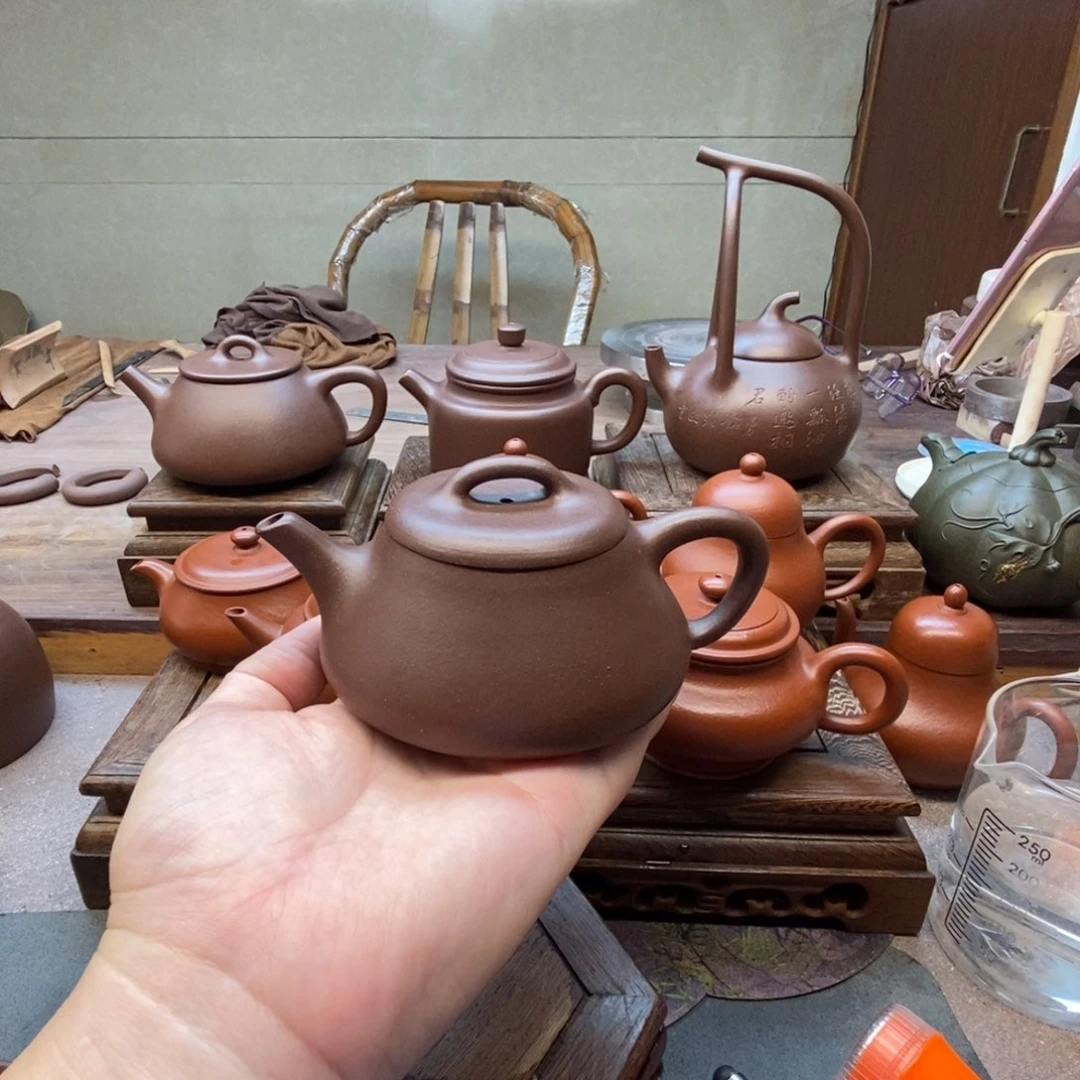 *****茶壶紫砂捺瓢壶（底槽清）