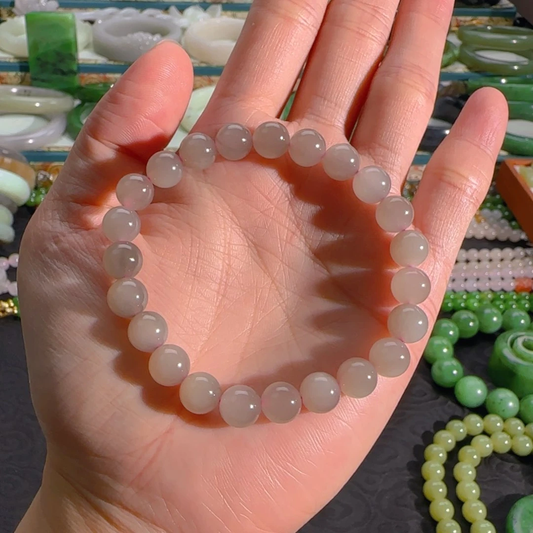 手链未镶嵌和田玉冰藕粉