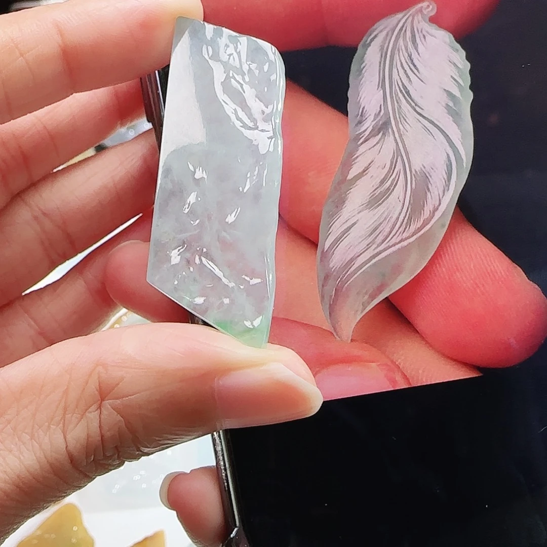 定制翡翠未镶嵌缅甸翡翠挂件