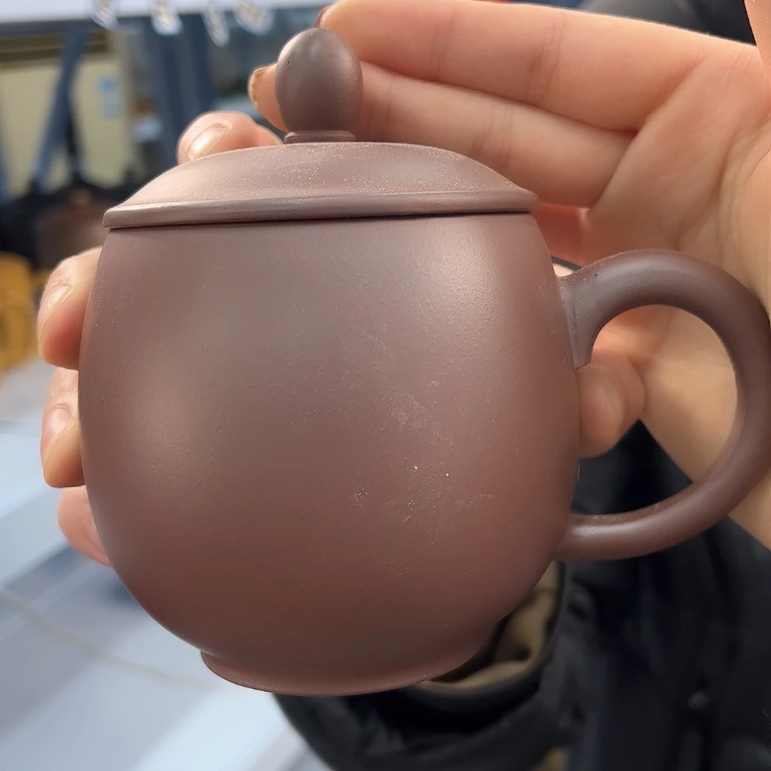 紫砂茶杯原矿紫砂 石红