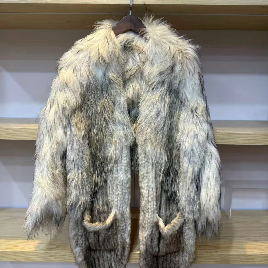 99新 GIORGIO ARMANI/阿玛尼 二手奢侈品灰色毛外套z210