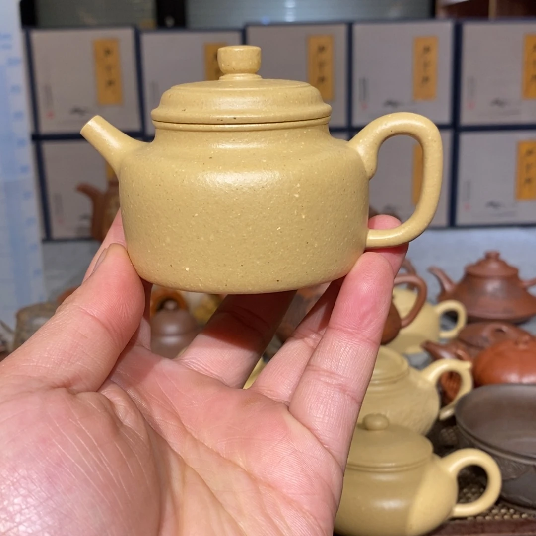 紫砂茶壶原矿梨皮本绿高德钟130cc