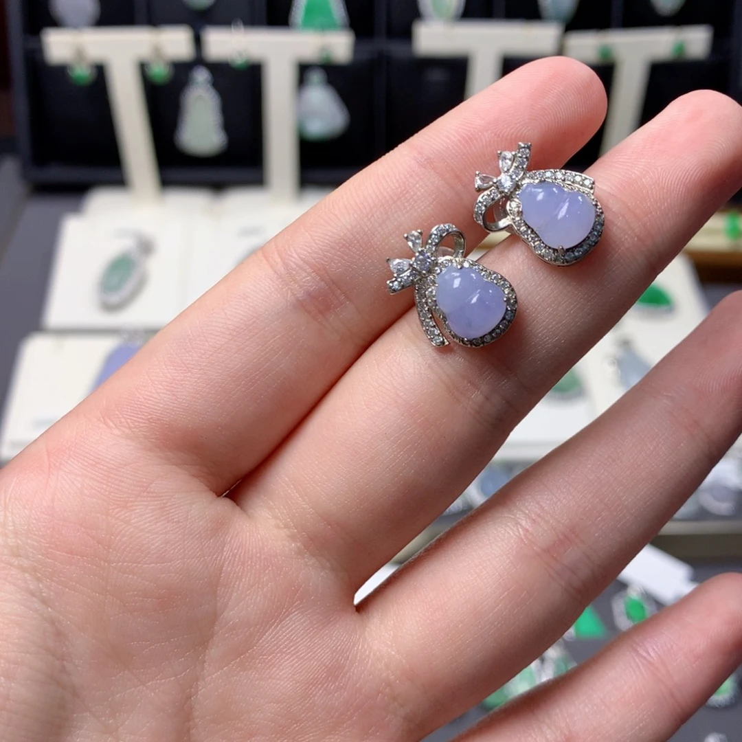 翡翠银S925镶嵌挂件