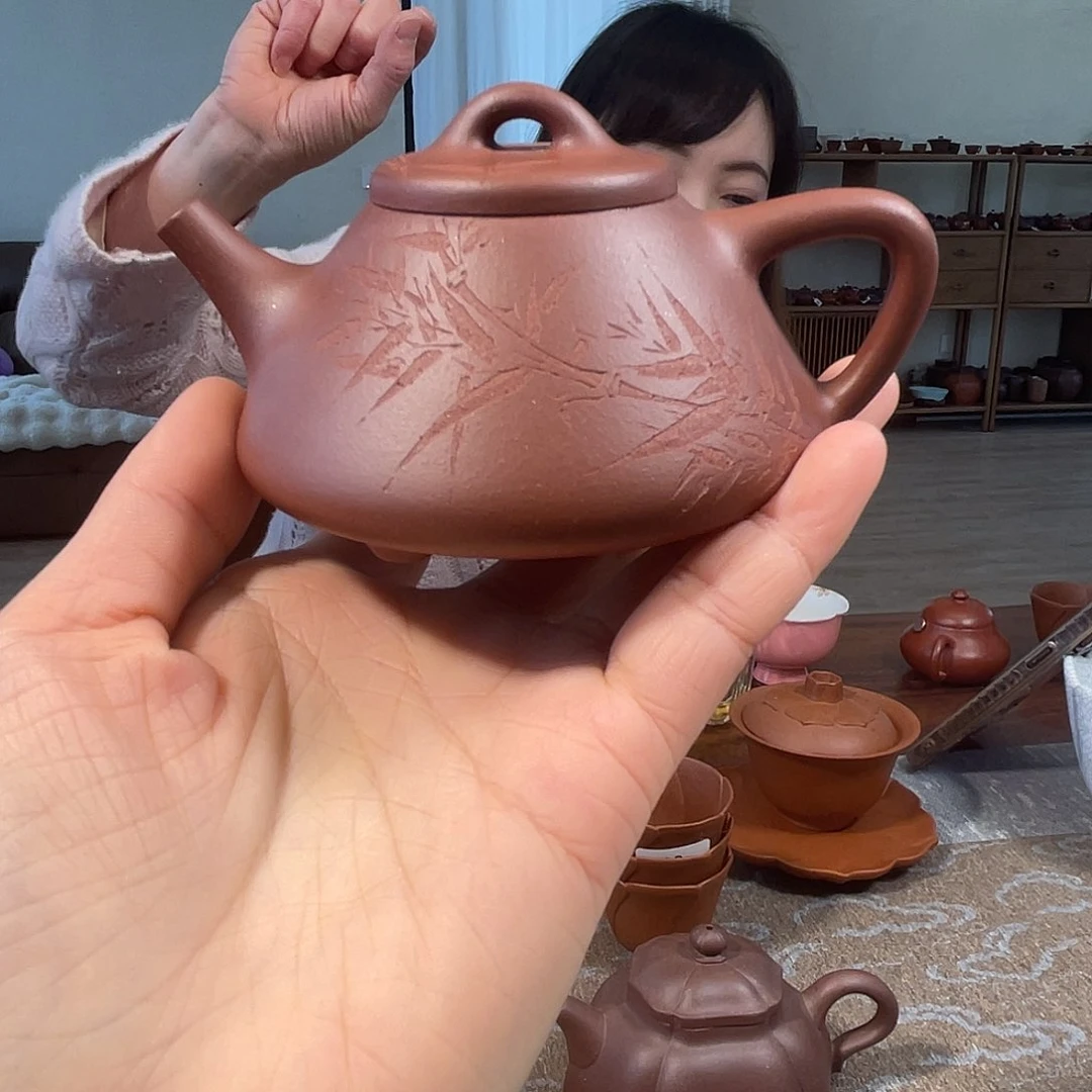 紫砂茶壶子冶石瓢竹