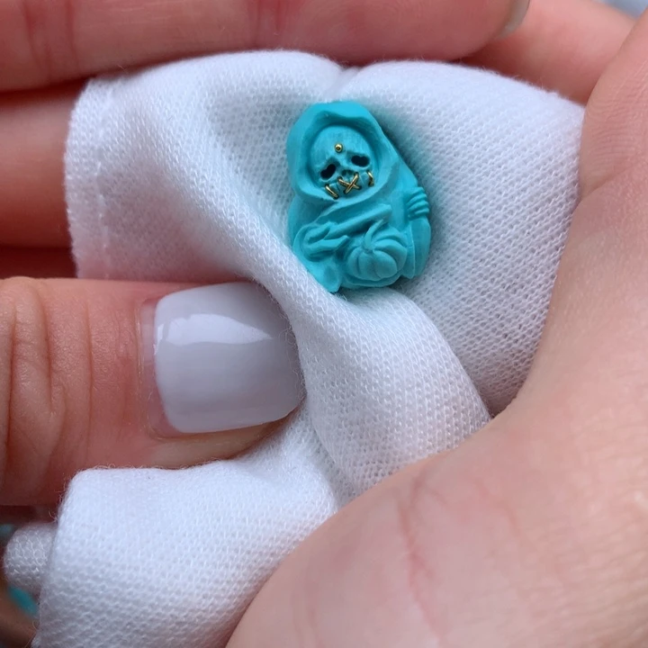 绿松石绿松石配饰未镶嵌L**a