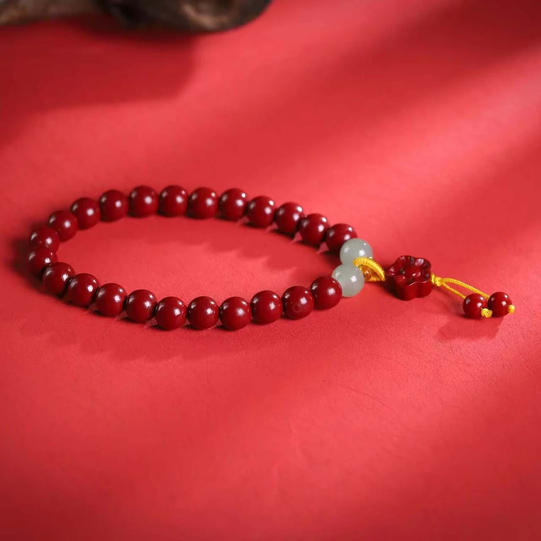 含辰砂工艺品紫金砂手串吊坠手链梅花款8mm