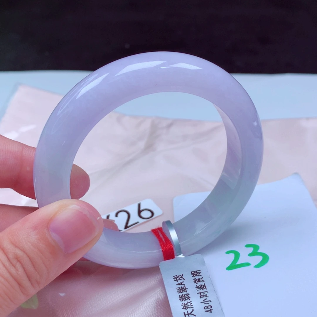 未镶嵌手镯翡翠缅甸天然A货翡翠手镯55.5