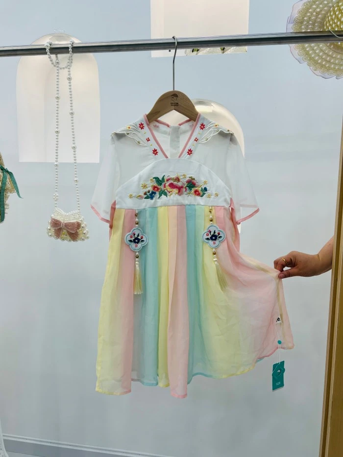 夏季女中童裙子休闲透气舒适女童宝宝裙子连衣裙DGQ43911