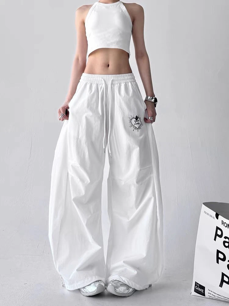 春秋新款广场曳步舞爵士现代舞弯刀裤嘻哈团队伞兵裤宽松长裤