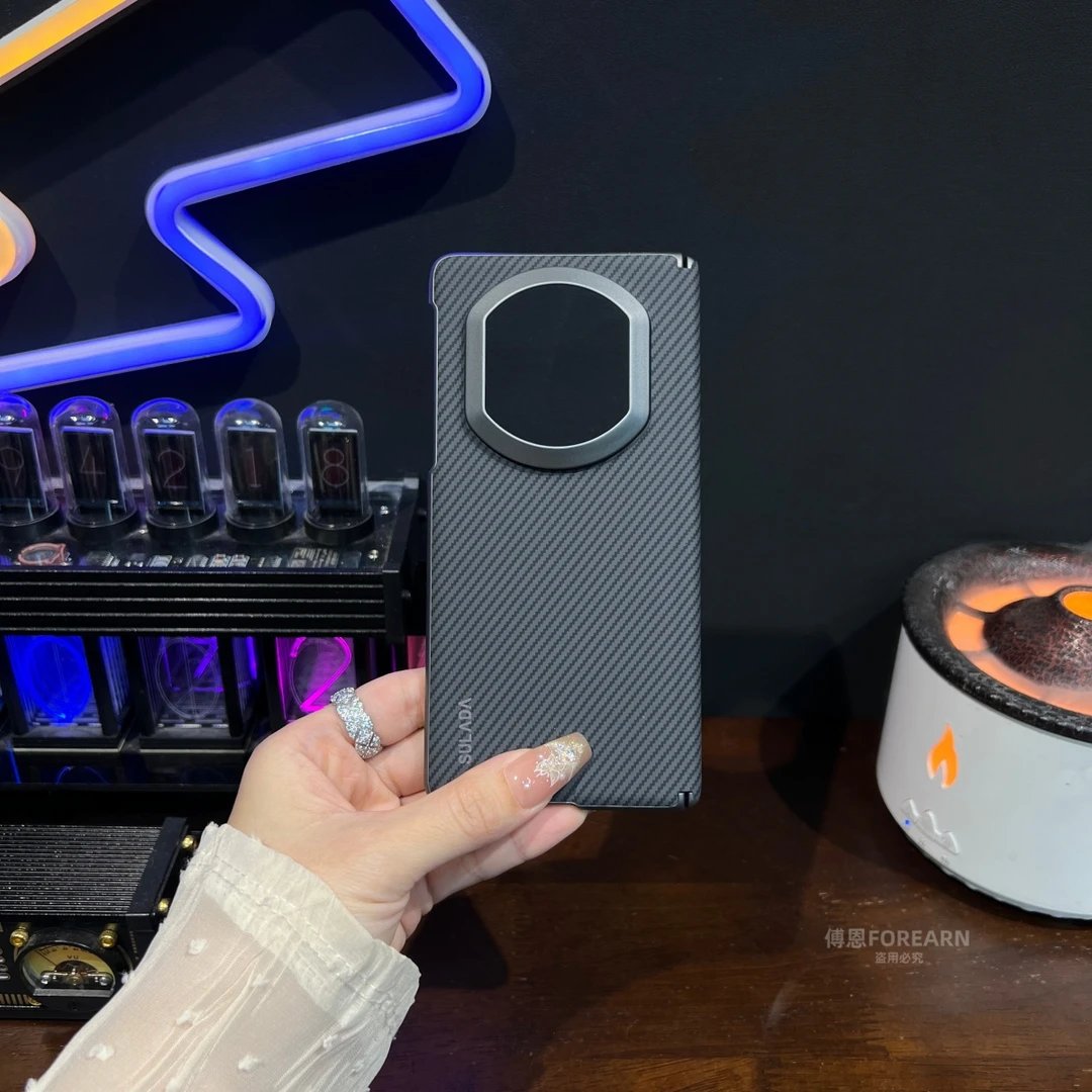 适用于华为matex7手机壳x7折叠屏真皮中轴铰链磁吸后壳保护套新款