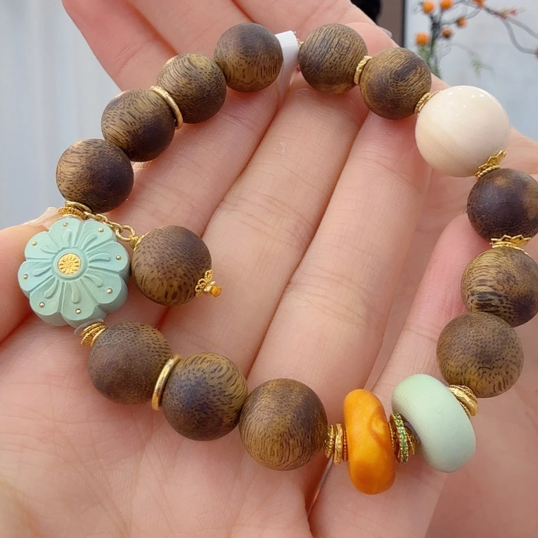 绿松石18K金镶嵌珠宝奇石