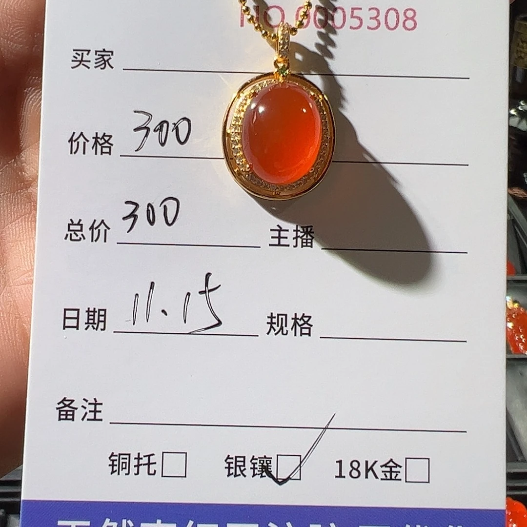 南红玛瑙银S925镶嵌颈饰