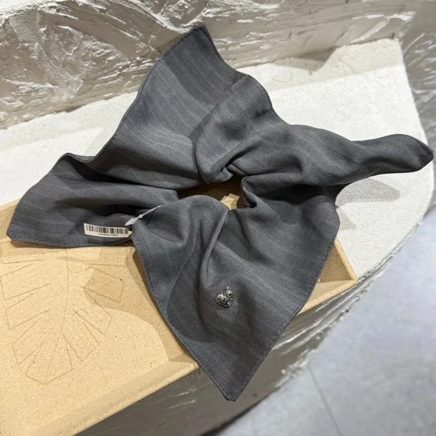 高级简约条纹方巾爱心标发圈