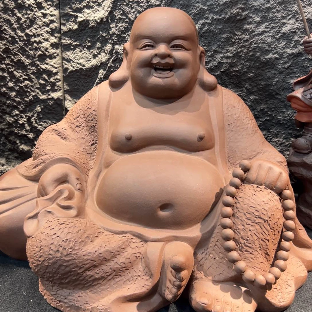 紫砂摆件刘*y全手大弥勒