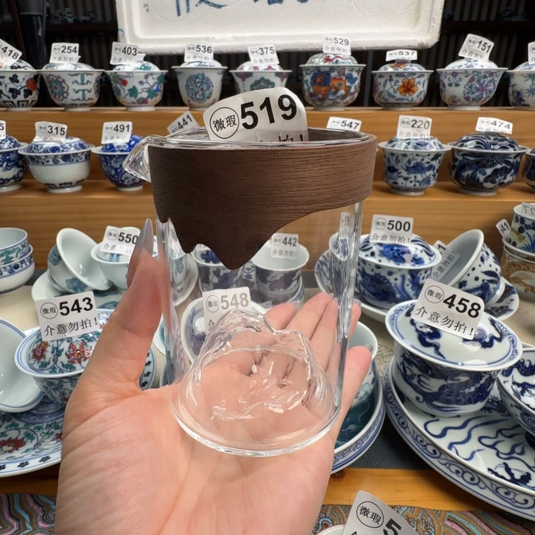 微瑕景德镇盖碗杯子