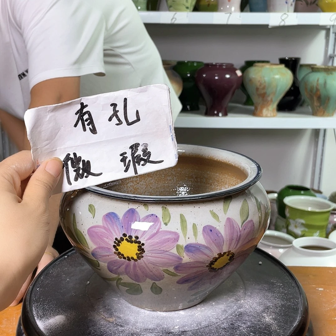 景德镇陶瓷花盆微瑕159