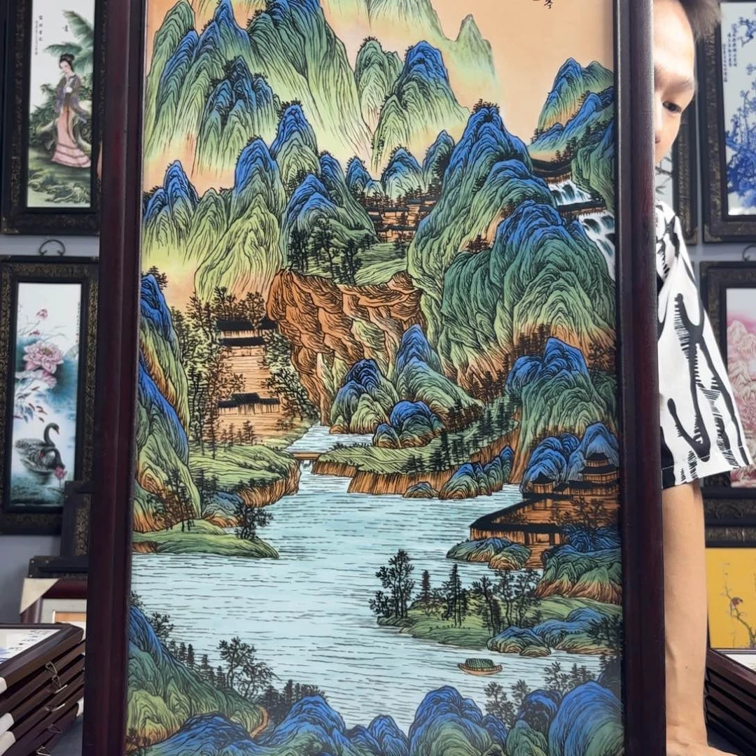 摆件景德镇陶瓷瓷板画