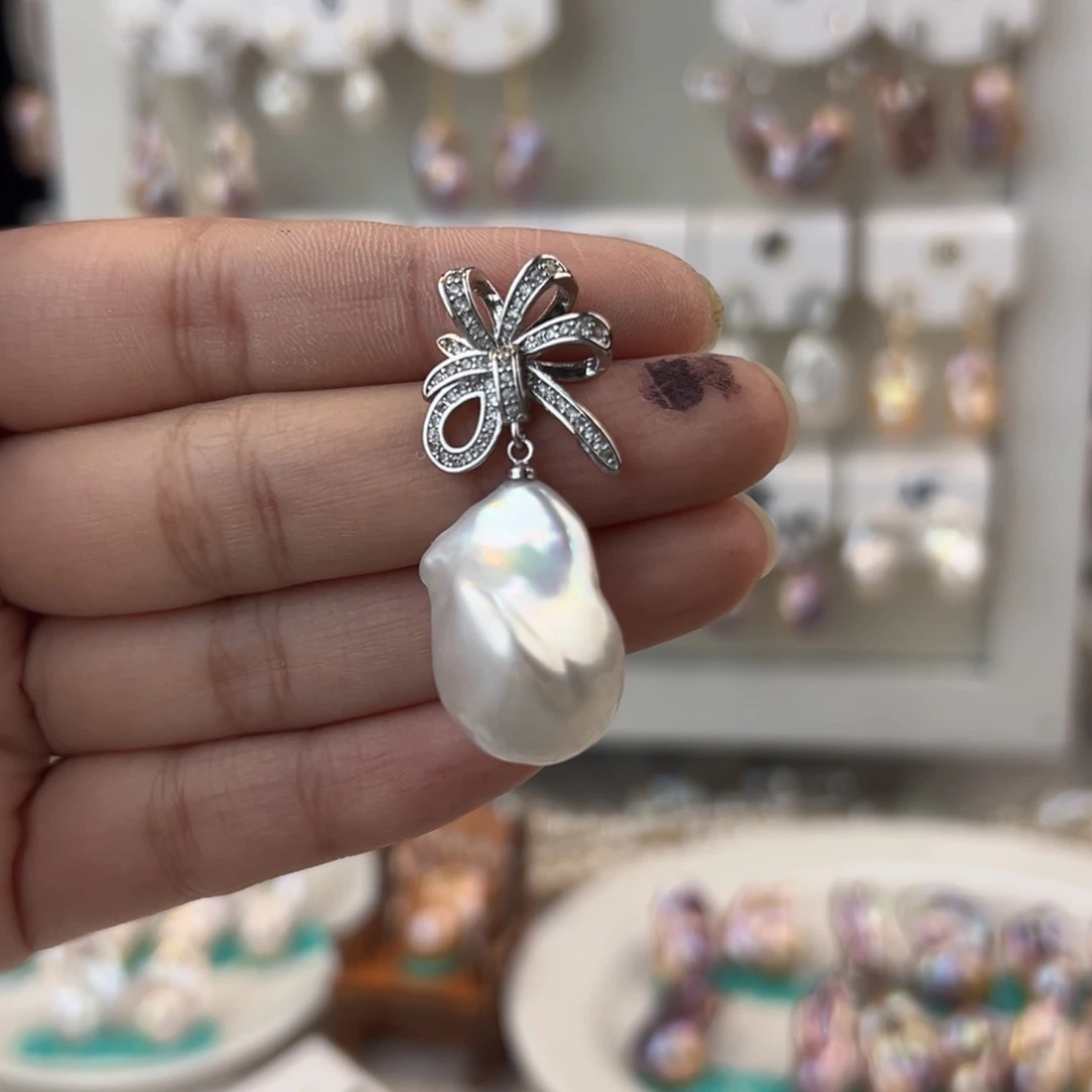 淡水珍珠耳饰未镶嵌驴**K