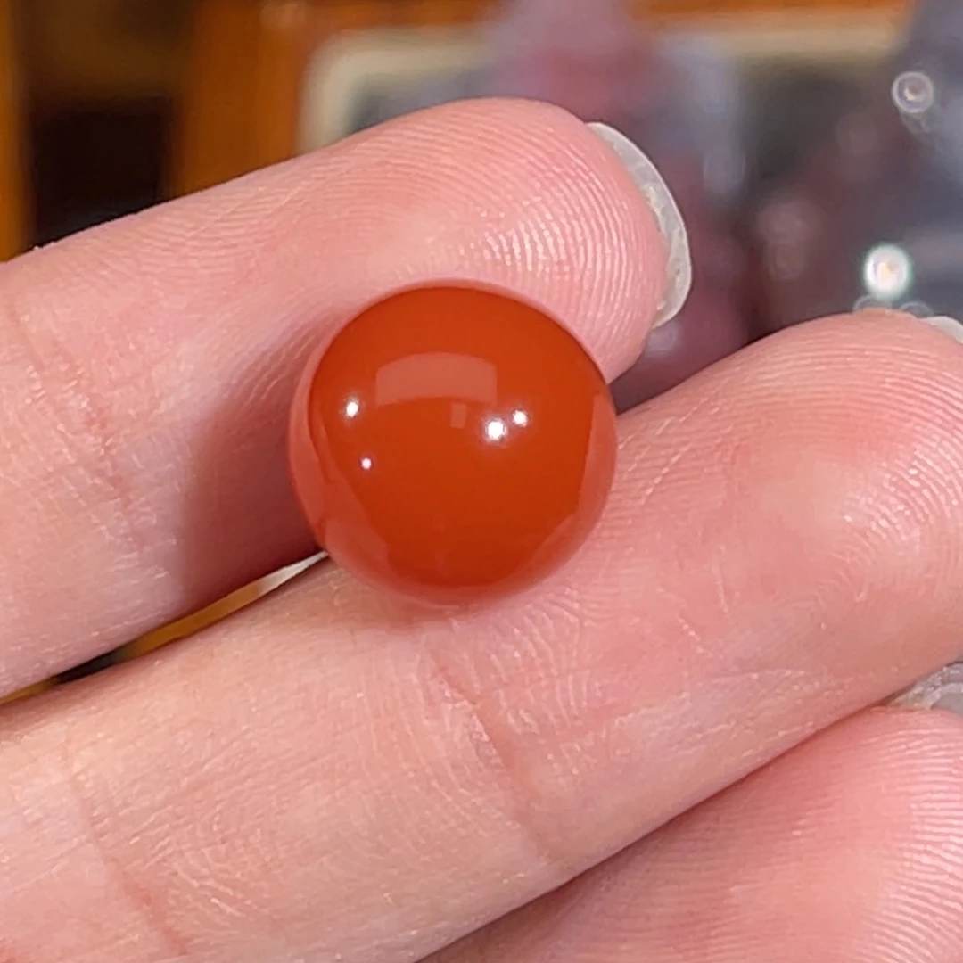 W***Z南红玛瑙未镶嵌圆珠10.6mm不退换