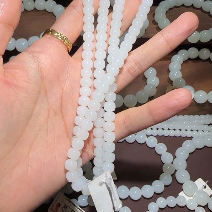 法***山和田玉（糖玉）未镶嵌手链