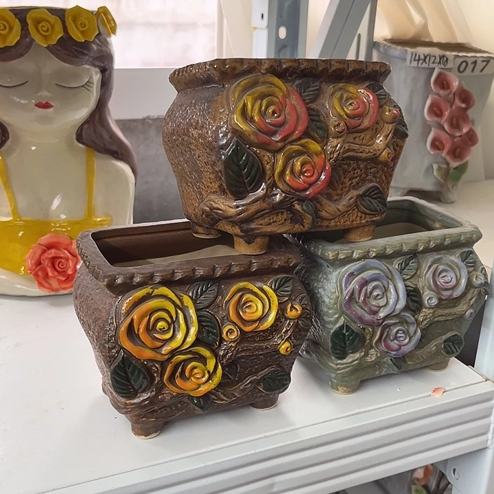 粗陶材质多肉花盆