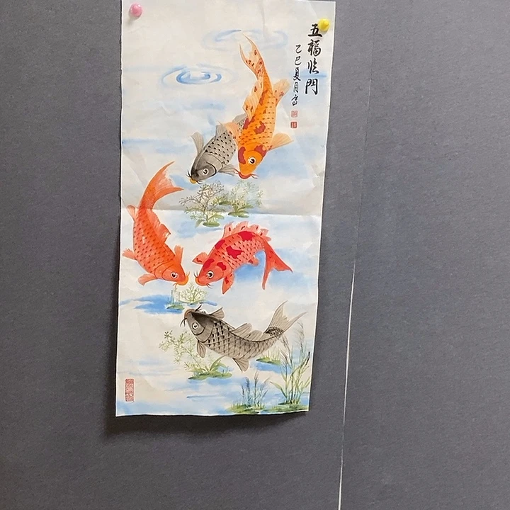 国画黄转莹34.68手绘画芯