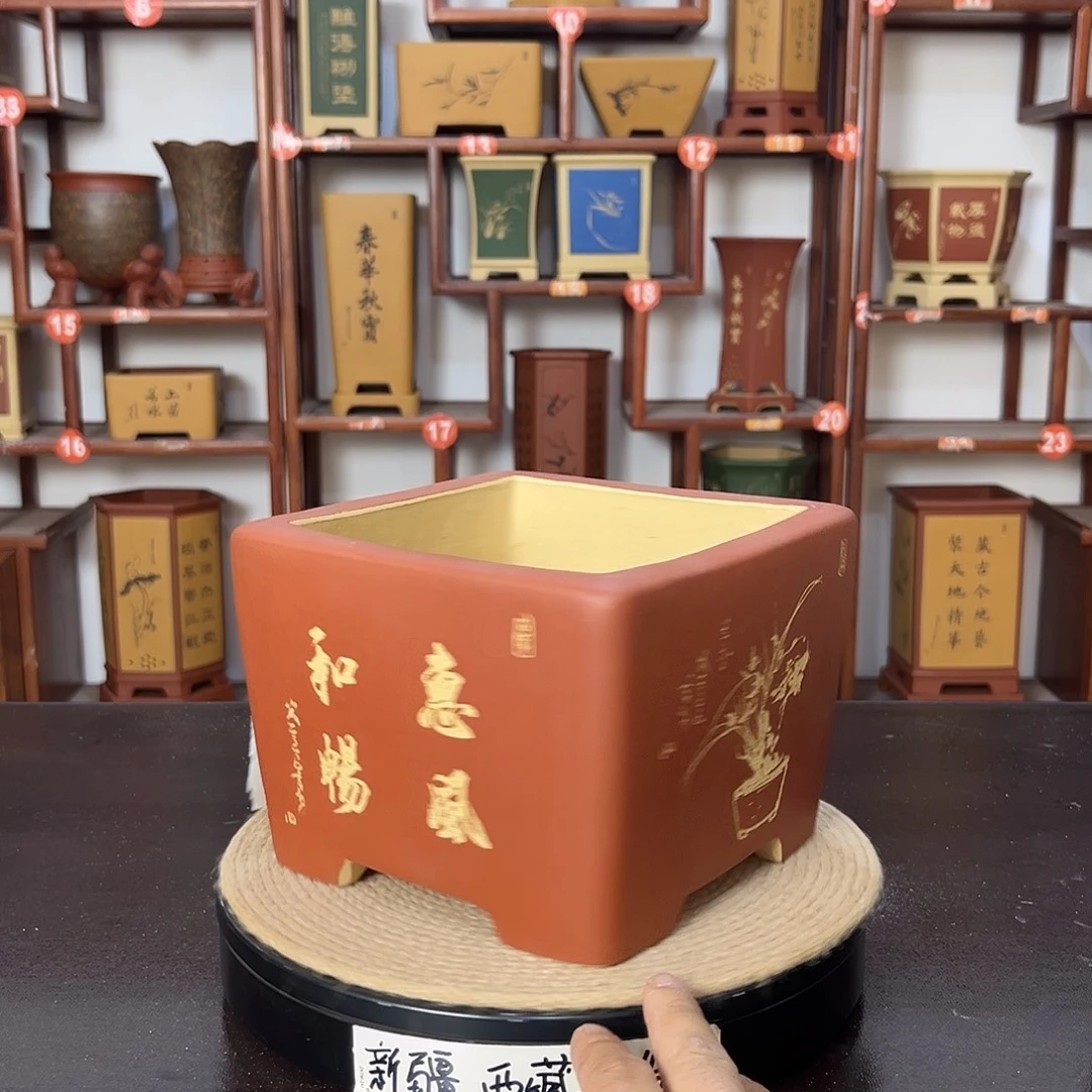 紫砂花盆紫砂花盆