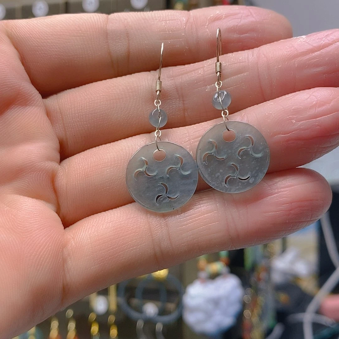 未镶嵌翡翠耳饰翡翠