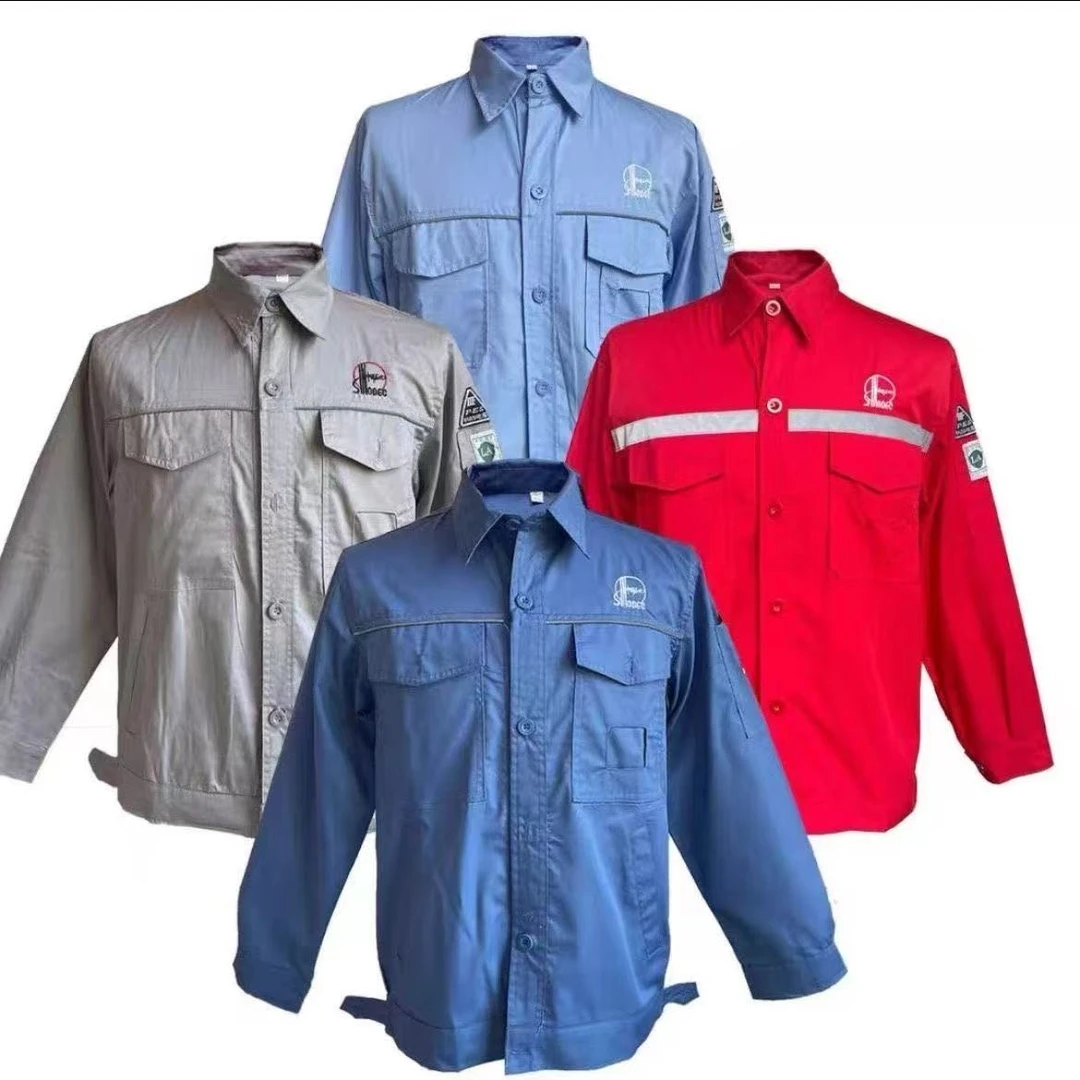 石化长袖防静电工装制服夏季工装电工防静电套装翻领薄款工作